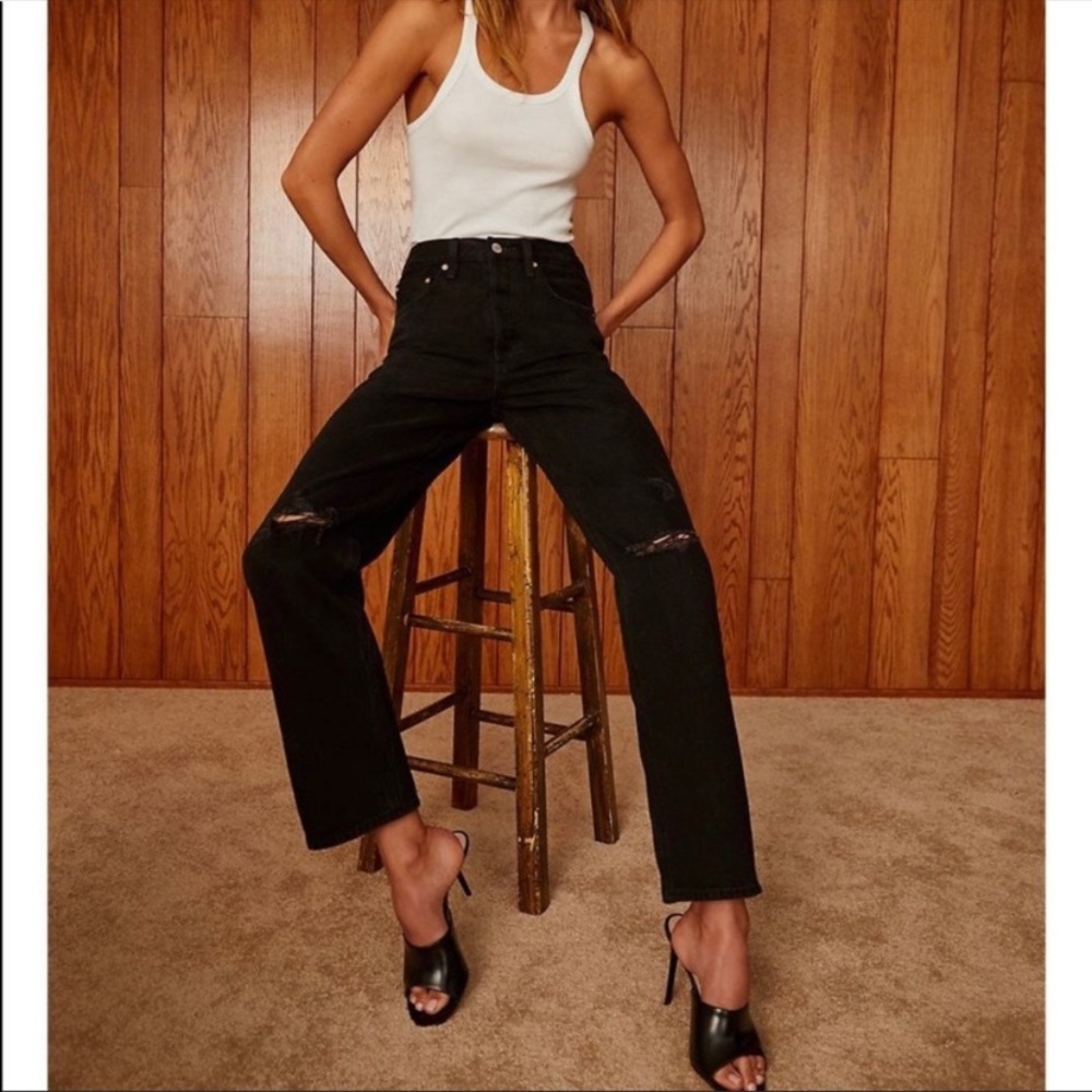Denim Forum High Rise Black Jeans